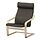 POÄNG - armchair and footstool, birch veneer/Glose dark brown | IKEA Indonesia - PE919835_S1