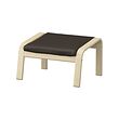 POÄNG - Footstool, birch veneer/Glose dark brown