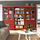 HEMNES - storage combination w doors/drawers, red stained/light brown stained, 270x197 cm | IKEA Indonesia - PE880891_S1