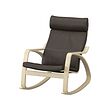 POÄNG - Rocking-chair, birch/Glose dark brown