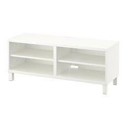 BESTÅ - TV bench, white, 120x40x48 cm