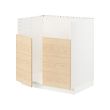 METOD - Base cab f TALLSJÖN sink, white/Askersund light ash effect, 80x60x80 cm
