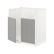 METOD - Base cab f TALLSJÖN sink, white/Bodbyn grey, 80x60x80 cm