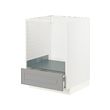 METOD/MAXIMERA - Base cabinet for oven with drawer, white/Bodbyn grey, 60x60x80 cm