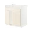 METOD - Base cab f HAVSEN double bowl sink, white/Bodbyn off-white, 80x60x80 cm