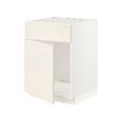 METOD - Base cabinet f sink w door/front, white/Bodbyn off-white, 60x60x80 cm