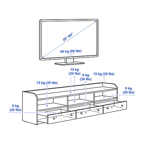 HAUGA TV bench