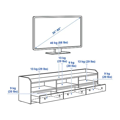 HAUGA TV bench