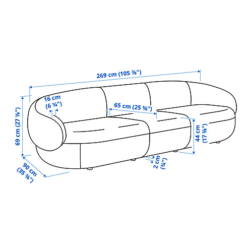 LILLESÄTER Measurement Illustration