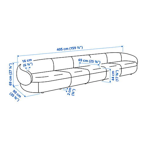 LILLESÄTER Measurement Illustration