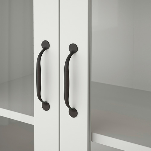 SKRUVBY kabinet dengan pintu kaca