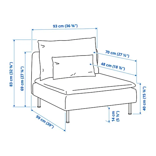 SÖDERHAMN Measurement Illustration