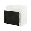 METOD/MAXIMERA - Base cab f TALLSJÖN sink, white/Lerhyttan black stained, 80x60 cm