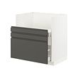 METOD/MAXIMERA - Kabinet dasar u wastafel TALLSJÖN, putih/Voxtorp abu-abu tua, 80x60 cm
