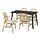 SALNÖ/LISABO - table and 4 chairs with armrests, black rattan/Gransel natural, 140x78 cm | IKEA Indonesia - PE949022_S1