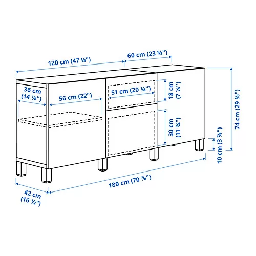 BESTÅ Measurement Illustration