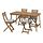 ASKHOLMEN - table+4 folding chairs, outdoor, dark brown/Klösan blue, 143x75 cm | IKEA Indonesia - PE920189_S1