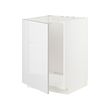 METOD - Base cabinet for sink, white/Ringhult white, 60x60x80 cm