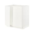 METOD - Base cabinet for sink + 2 doors, white/Veddinge white, 80x60x80 cm