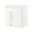 METOD - Base cab f HAVSEN double bowl sink, white/Veddinge white, 80x60x80 cm
