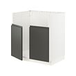 METOD - Base cab f TALLSJÖN sink, white/Voxtorp dark grey, 80x60x80 cm