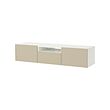 BESTÅ - TV bench, white/Krukmakare beige, 180x42x39 cm