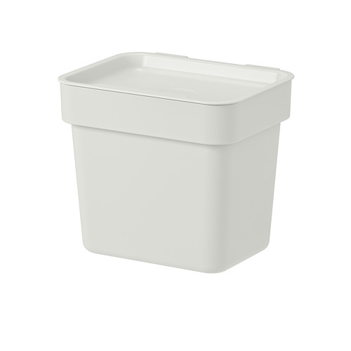 HÅLLBAR bin with lid, light grey, 3 l | IKEA Indonesia