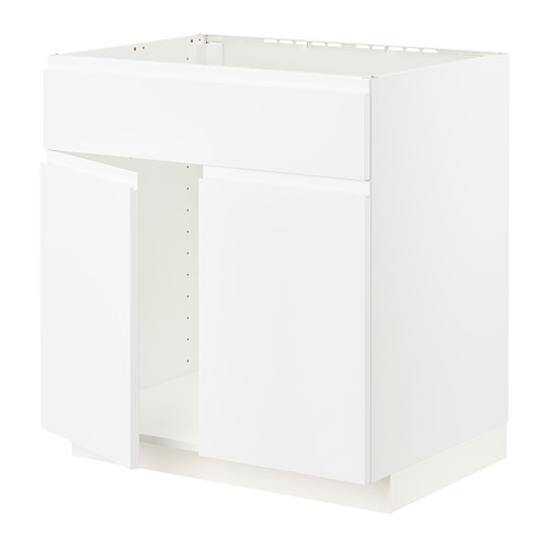METOD base cabinet f sink w 2 doors/front