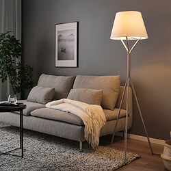 BLÄNKFYR - Floor lamp, nickel-plated