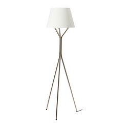 BLÄNKFYR - Floor lamp, nickel-plated