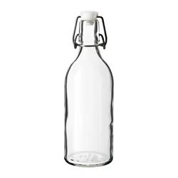 KORKEN - Botol dengan penutup, kaca bening, 0.5 l