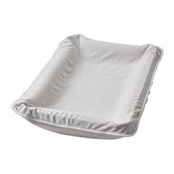 SKÖTSAM - Cover for babycare mat, grey, 83x55 cm