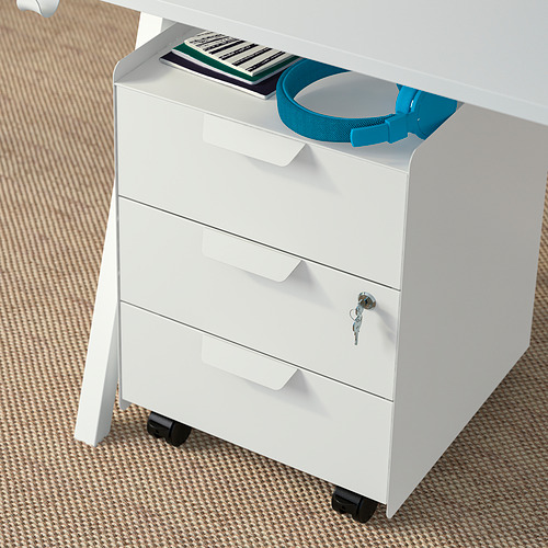 TROTTEN drawer unit w 3 drawers on castors