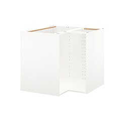 METOD - Rangka kabinet dasar sudut, putih, 88x60x80 cm