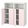 PLATSA/SMÅSTAD - kombinasi penyimpanan, putih/merah muda pucat dengan 6 rak, 120x42x123 cm | IKEA Indonesia - PE920429_S1