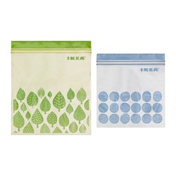 ISTAD - Resealable bag, assorted sizes/assorted colours, 2.5/1.2 l