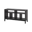 KALLAX - Meja tv dengan rangka bawah, hitam-cokelat, 147x39x78 cm