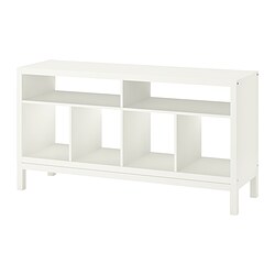 KALLAX - Meja tv dengan rangka bawah, putih, 147x39x78 cm