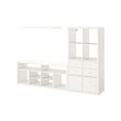 LACK/KALLAX - TV storage combination, white, 224x39x147 cm