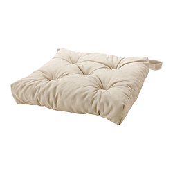 MALINDA - Chair cushion, light beige, 40/35x38x7 cm