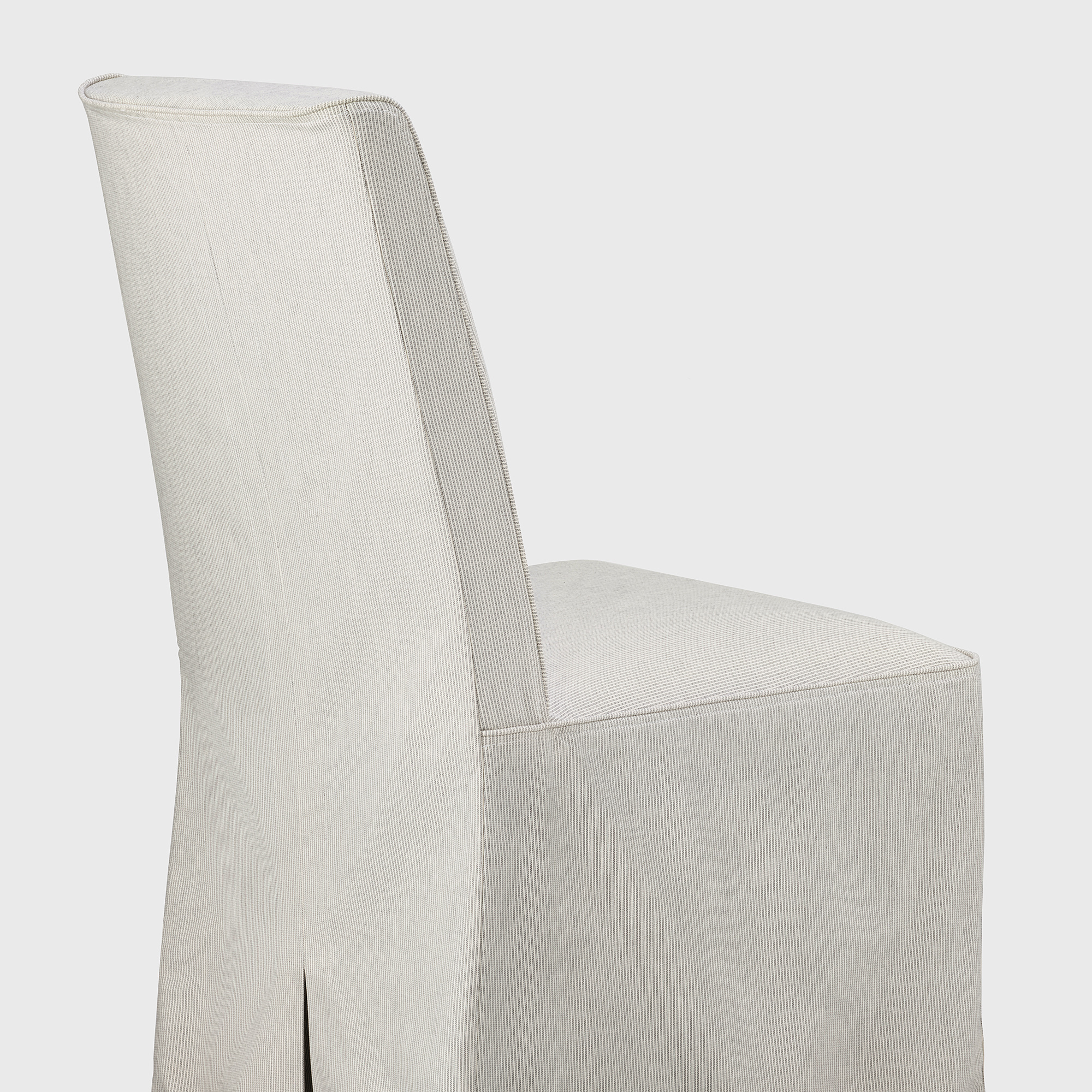 BERGMUND chair with long cover, white/Kolboda beige/dark grey IKEA