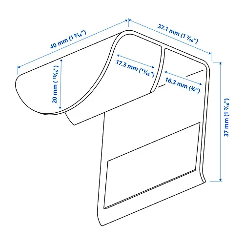 DRAGSMARK Measurement Illustration
