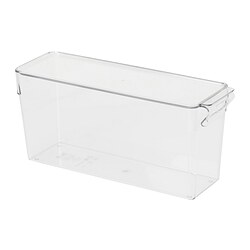 KLIPPKAKTUS - Kotak penyimpanan untuk kulkas, transparan, 32x10x14 cm