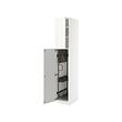 METOD - High cabinet with cleaning interior, white Enköping/white wood effect, 40x60x220 cm