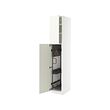 METOD - High cabinet with cleaning interior, white/Vallstena white, 40x60x220 cm