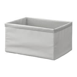 BAXNA - Organiser, grey/white, 26x34x18 cm