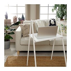 BJÖRKÅSEN - Folding table, white, 59x35 cm