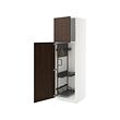 METOD - High cabinet with cleaning interior, white/Sinarp brown, 60x60x200 cm