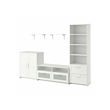 BRIMNES/BURHULT - TV storage combination, white, 258x41x190 cm