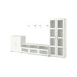BRIMNES/BURHULT - TV storage combination, white, 338x41x190 cm